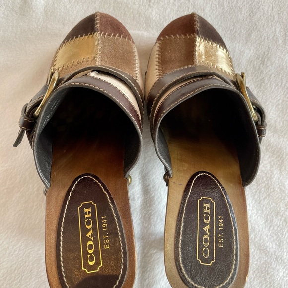 Coach Sebrina Patchwork Platform Mules - Picture 3 of 6